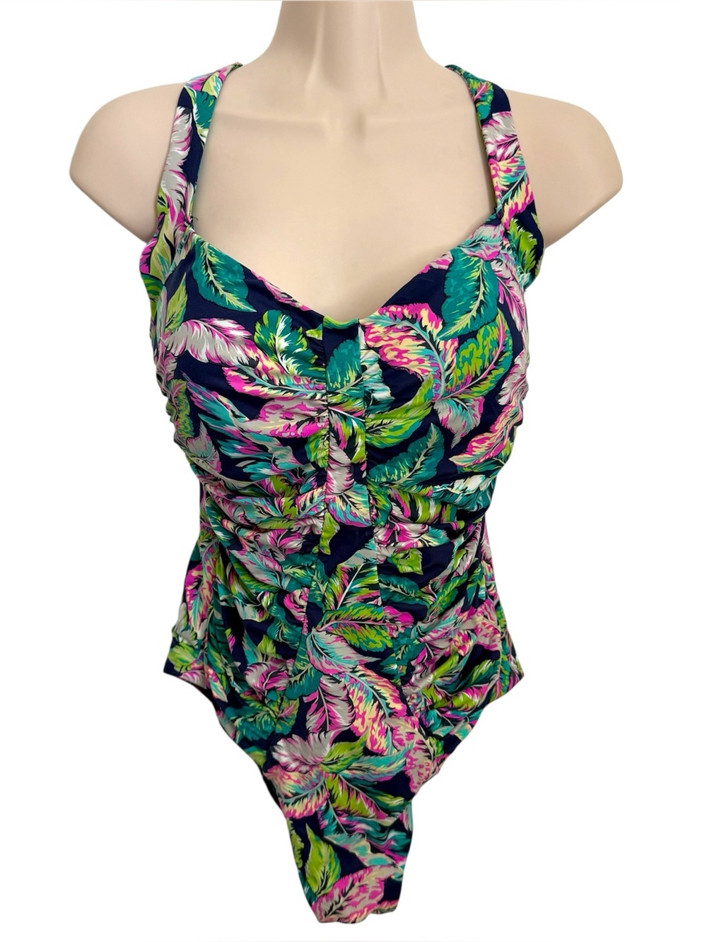 Sunseeker One Piece Swimsuit Size Small with D Cup Bra Size Underwire Swimwear